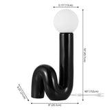Katya 18" Scandinavian Minimalist Ceramic Spiral Tube LED Table Lamp - JONATHAN Y