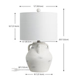 Altea 20.5" Rustic Coastal Pottery Jar LED Table Lamp Set 2