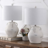 Altea 20.5" Rustic Coastal Pottery Jar LED Table Lamp Set 2