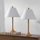 Albie 25" Modern Coastal Iron Column LED Table Lamp, Set of 2