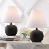 Asher 18.25" Minimalist Scandinavian Resin/Iron Gourd LED Table Lamp - JONATHAN Y