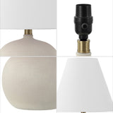 Asher 18.25" Minimalist Scandinavian Resin/Iron Gourd LED Table Lamp - JONATHAN Y
