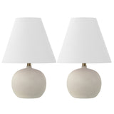 Asher 18.25" Minimalist Scandinavian Resin/Iron Gourd LED Table Lamp - JONATHAN Y