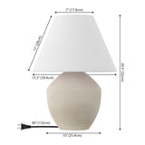 Ralf 20.5" Minimalist Scandinavian Resin/Iron LED Table Lamp - JONATHAN Y