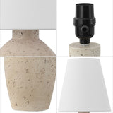 Xander 19.5" Minimalist Scandinavian Concrete Effect Resin/Iron Ginger Jar LED Table Lamp - JONATHAN Y