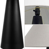 Harrison 22.5" Modern Contemporary Sculptural Tapered Cone Resin LED Table Lamp