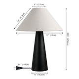Harrison 22.5" Modern Contemporary Sculptural Tapered Cone Resin LED Table Lamp