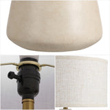 Mikel 17.25" Organic Modern Tapered Sculptural Textured Ceramic-Look Resin LED Table Lamp