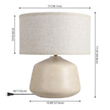 Mikel 17.25" Organic Modern Tapered Sculptural Textured Ceramic-Look Resin LED Table Lamp