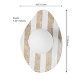 Tivoli 12" Modern Minimalist 1-Light Ovoid Travertine LED Wall Sconce