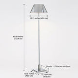 Roxy 60" Metal LED Floor Lamp Chrome – DIM