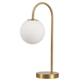 Arco 18.25" Iron/Glass Minimalist Mid Century Globe LED Table Lamp