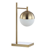 Marcel 21" Iron/Glass Art Deco Mid Century Globe LED Table Lamp - JONATHAN Y