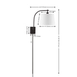 Gosling 22.5" Mid-Century Modern Plug-In or Hardwired Iron LED Gooseneck Swing Arm Wall Sconce with Pull-Chain and USB Charging Port