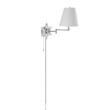 David 18.5" Modern French Country Swing Arm Plug-In or Hardwired Iron LED Star Wall Sconce with Pull-Chain and USB Charging Port - JONATHAN Y