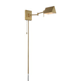 Arlo Farmhouse Industrial Single Swing Arm Plug-In or Hardwired Iron LED Wall Sconce with Pull-Chain - JONATHAN Y