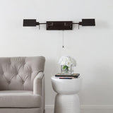 Arlo Farmhouse Industrial Single Swing Arm Plug-In or Hardwired Iron LED Wall Sconce with Pull-Chain