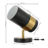 Astra 9.25" Modern Industrial Iron Adjustable Indoor LED Floor Spotlight