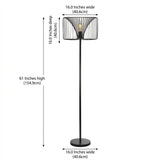 Gridley 61" Metal LED Floor Lamp Black – DIM