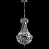 Regina Crystal/Metal Empire LED Pendant - JONATHAN Y