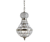 Regina Crystal/Metal Empire LED Pendant - JONATHAN Y
