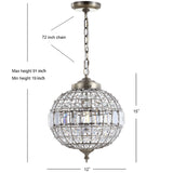 Georgina Crystal/Metal LED Pendant - JONATHAN Y