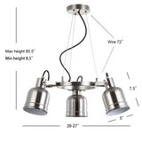 Liam 20" Metal LED Chandelier - JONATHAN Y