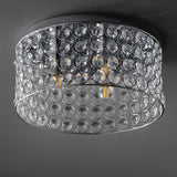 Ellen 15" Crystal/Metal LED Flush Mount - JONATHAN Y