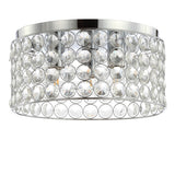 Ellen 15" Crystal/Metal LED Flush Mount - JONATHAN Y