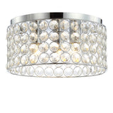 Ellen 15" Crystal/Metal LED Flush Mount - JONATHAN Y