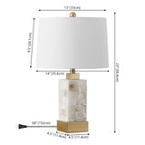 Eloise 23" Alabaster/Metal LED Table Lamp