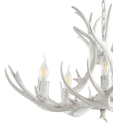 Eldora Rustic Farmhouse Adjustable Resin Antler LED Chandelier
