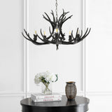 Eldora Rustic Farmhouse Adjustable Resin Antler LED Chandelier