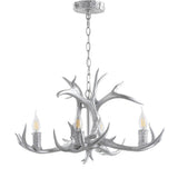 Eldora Rustic Farmhouse Adjustable Resin Antler LED Chandelier