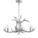 Eldora Rustic Farmhouse Adjustable Resin Antler LED Chandelier