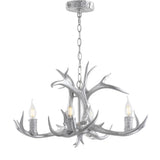 Eldora Rustic Farmhouse Adjustable Resin Antler LED Chandelier