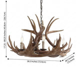 Rudolph Adjustable Resin Antler LED Chandelier Brown / 28.5" – DIM