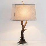 Antler 29.5" Rustic Resin/Crystal LED Table Lamp Brown/Clear – MAIN-ROOM