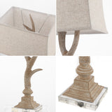 Antler 29.5" Rustic Resin/Crystal LED Table Lamp - JONATHAN Y