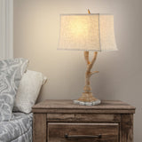 Antler 29.5" Rustic Resin/Crystal LED Table Lamp - JONATHAN Y