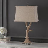 Antler 29.5" Rustic Resin/Crystal LED Table Lamp - JONATHAN Y