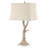 Antler 29.5" Rustic Resin/Crystal LED Table Lamp - JONATHAN Y