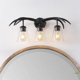 Wyatt Southwestern Bohemian Resin/Seeded Glass Faux Antler LED Vanity Light
