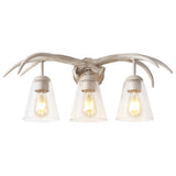 Wyatt Southwestern Bohemian Resin/Seeded Glass Faux Antler LED Vanity Light