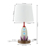 Houston 17.5" Coastal Style Iron/Resin Rocket LED Kids' Table Lamp with Phone Stand and USB Charging Port