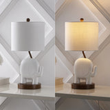 Ellie Bohemian Designer Iron/Resin Elephant LED Kids Table Lamp with Phone Stand and USB Charging Port