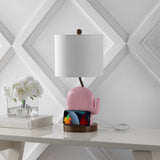 Ellie Bohemian Designer Iron/Resin Elephant LED Kids Table Lamp with Phone Stand and USB Charging Port
