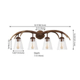 Wyatt Southwestern Bohemian Resin/Seeded Glass Faux Antler LED Vanity Light