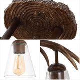 Wyatt Southwestern Bohemian Resin/Seeded Glass Faux Antler LED Vanity Light