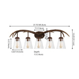 Wyatt Southwestern Bohemian Resin/Seeded Glass Faux Antler LED Vanity Light